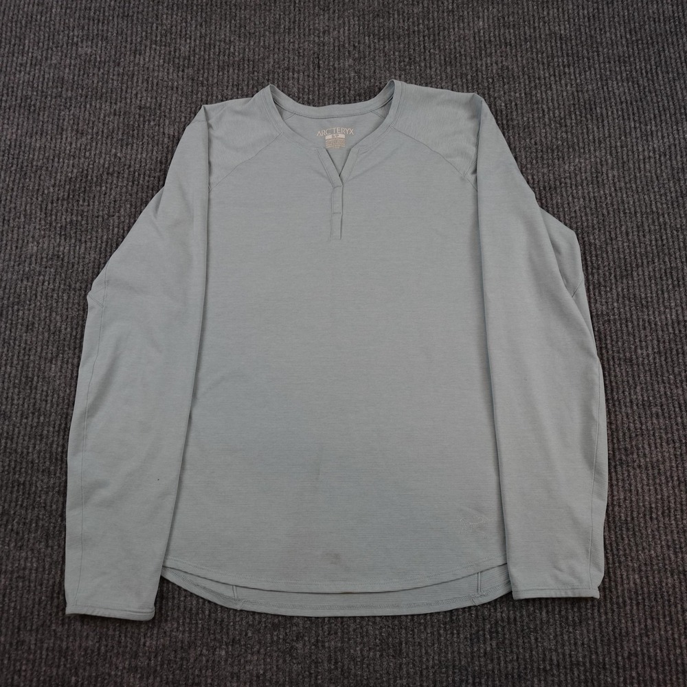 Arcteryx Kadem Top LS Womens Small Blue Long Sleeve V Neck Hiking Shirt 23009